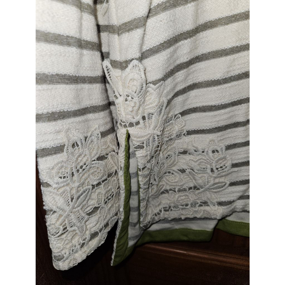 Matilda Jane Sweater Top Women's Large Knit Embroidered Striped Floral - Picture 5 of 10